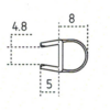 Spaltdichtung / Balgdichtung 8mm Balg / Türdichtung / Wanddichtung – Bild 2